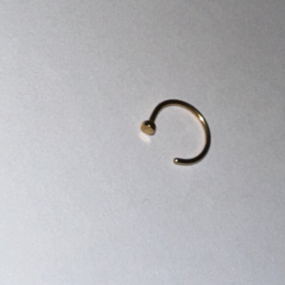 3/8 20 Gauge Gold Titanium Plated Hoop Nose Rings - Picture 7 of 7